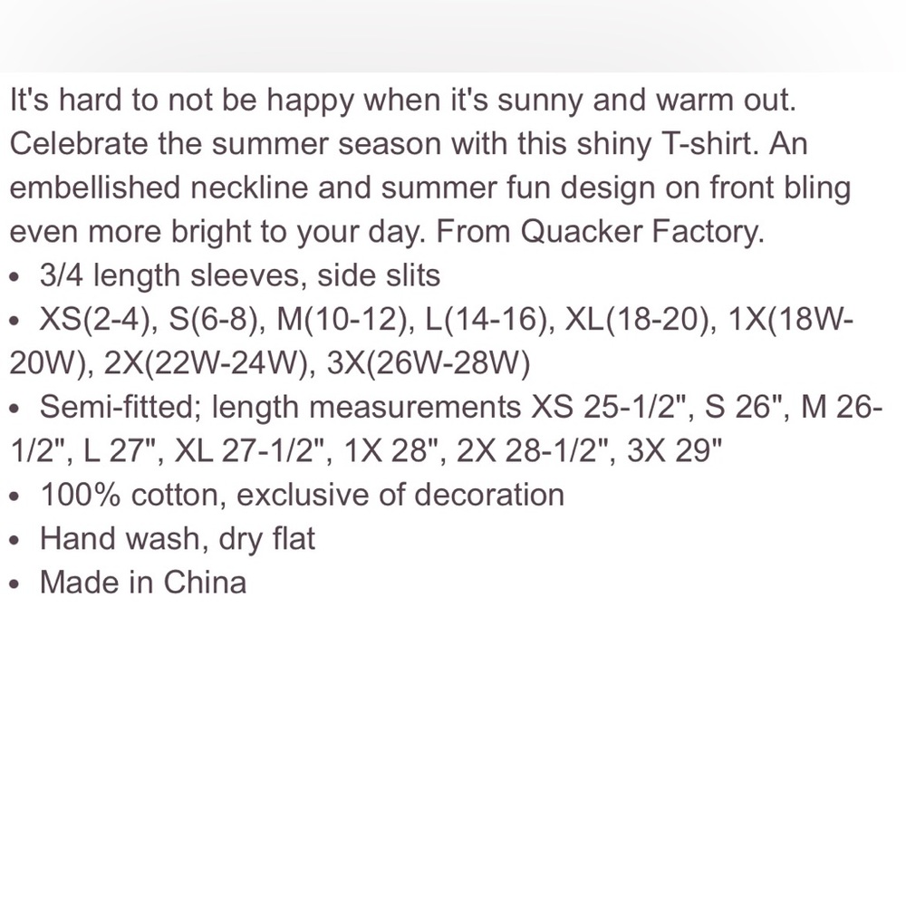 Quacker Factory Summer Celebrate Size 1x Cotton T… - image 7